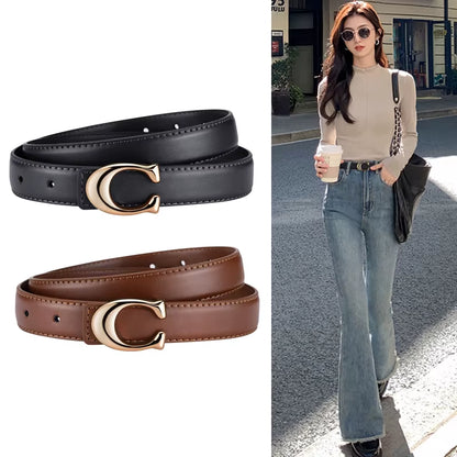 Nouvelle Ceinture Souple À Boucle Lisse De Type C, Polyvalente Pour Le Business Et Le Quotidien, Accessoires De Mode Pour Femmes, Vente En Gros