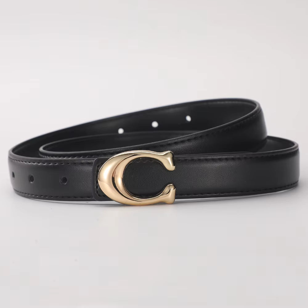 Nouvelle Ceinture Souple À Boucle Lisse De Type C, Polyvalente Pour Le Business Et Le Quotidien, Accessoires De Mode Pour Femmes, Vente En Gros