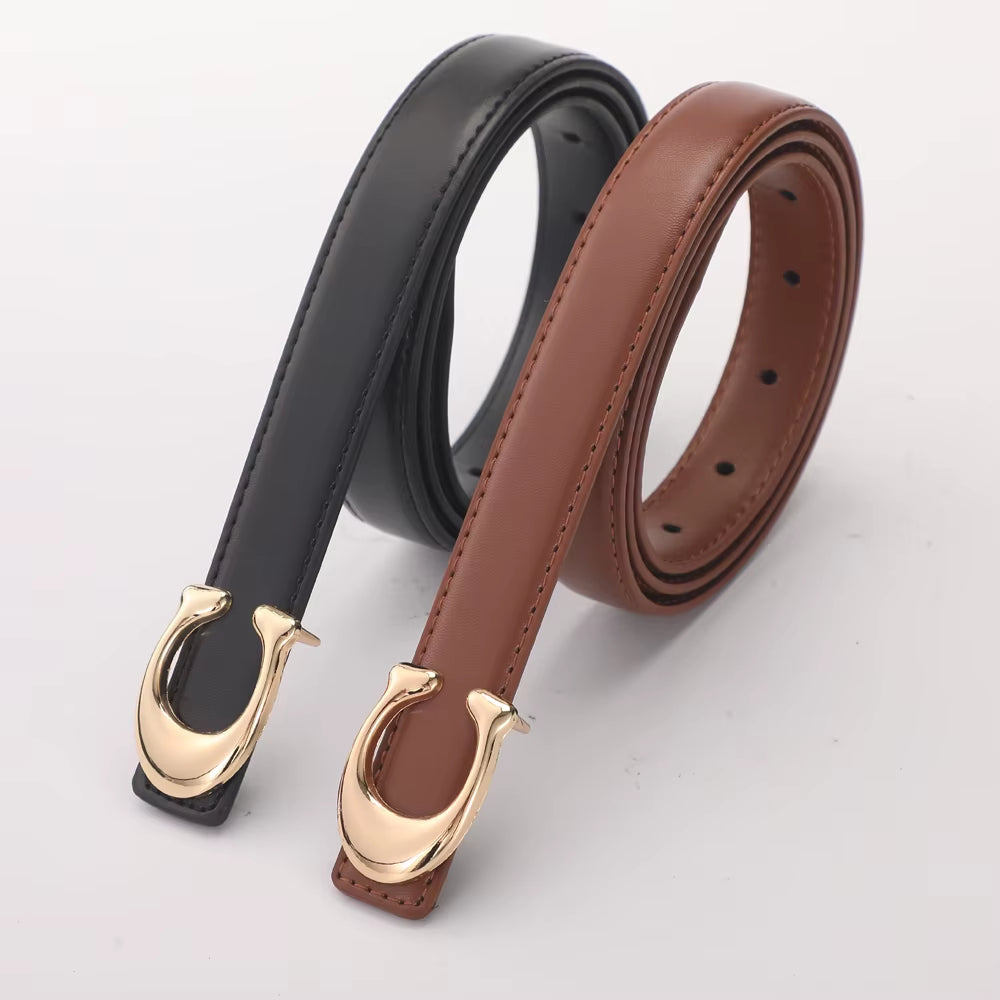 Nouvelle Ceinture Souple À Boucle Lisse De Type C, Polyvalente Pour Le Business Et Le Quotidien, Accessoires De Mode Pour Femmes, Vente En Gros