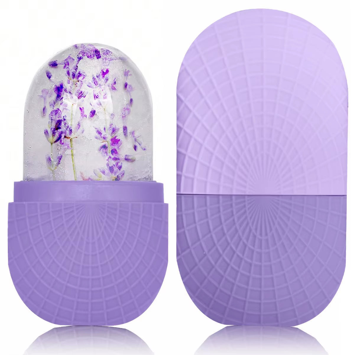 SmartGlow™ gezichtsmassage tool – ijsroller tegen wallen - Paars