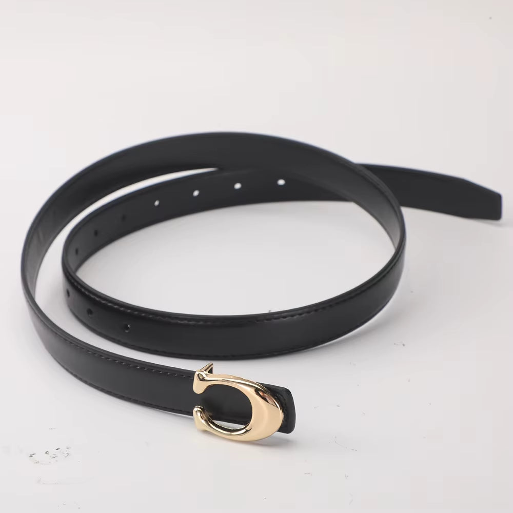 Nouvelle Ceinture Souple À Boucle Lisse De Type C, Polyvalente Pour Le Business Et Le Quotidien, Accessoires De Mode Pour Femmes, Vente En Gros
