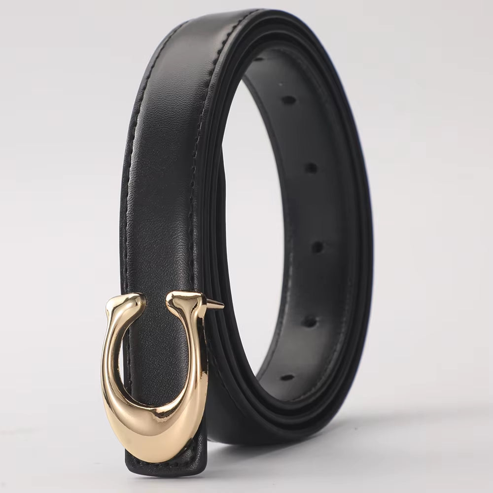Nouvelle Ceinture Souple À Boucle Lisse De Type C, Polyvalente Pour Le Business Et Le Quotidien, Accessoires De Mode Pour Femmes, Vente En Gros