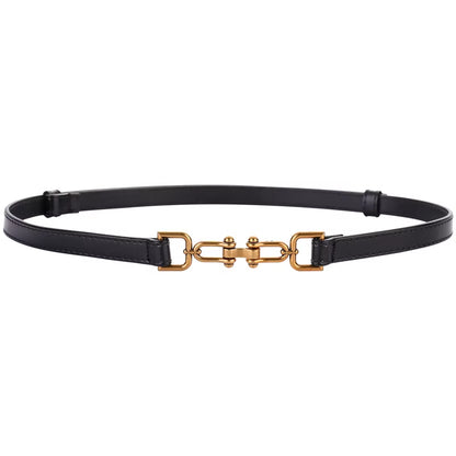 Ceintures Coréennes En Cuir Véritable Pour Femmes, Ceinture De Taille Fine En Cuir Verni Avec Boucle Dorée Pour Robe, Ceinture De Luxe Réglable Pour Femmes